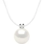 Diadema - Halskette - Nylon - Weiße Süßwasserperle und echter Diamant