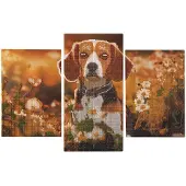 Creative Craft Group Diamond Painting Triptychon Hund Bastelset