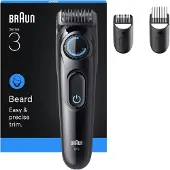 Braun Haarschneider "Barttrimmer Series 3 BT3520" ultrascharfe Klinge, 50 Min Akkulaufzeit, 40 Längeneinstellungen