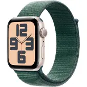 Apple Watch SE GPS 44mm Starlight Aluminium Case mit Lake Green Sport Band (MXEW3QF/A)