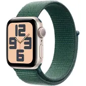 Apple Watch SE GPS, 40 mm Aluminiumgehäuse Polarstern, Sport Loop Seegrün
