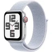 Apple Watch SE GPS + Cellular 40mm Silver Aluminium Case mit Blue Cloud Sport Band (MXGE3QF/A)