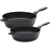 Kruger Pfannen-Set "Delta" Aluminiumguss Set, 2 Stk. tlg. Ø 24/28 cm, Induktion