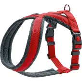 Hunter London Comfort, Hund, Halftergeschirr, M-L, Grau, Rot, Polyester, Einfarbig