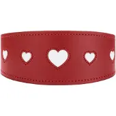 Hunter Halsband Windhund Love 47/S-M, Rot/Schwarz