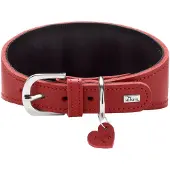 Hunter Halsband Windhund Love 42/S, Rot/Schwarz