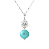 Diadema - Halskette - Weißes Kristall & Perle - Love Jewelry Collection