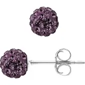 Diadema - Lila Kristall-Ohrringe - Kristall-Perlen-Kollektion