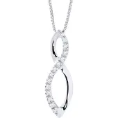 Diadema - Halskette mit Diamanten - Weißgold