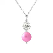 Diadema - Halskette - Weißes Kristall & Perle - Love Jewelry Collection