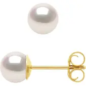 Diadema - Ohrringe - Gelbgold und japanische Akoya-Zuchtperle