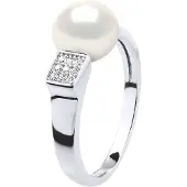 Diadema Ring Verstellbarer Süßwasserperlenschmuck 9-10mm Weiß 925