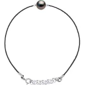 Diadema - Armband - Love Bond - Schwarzes Nylon - Tahiti-Perle - Regenbogen