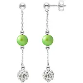 Diadema - Ohrringe - Kristall Weiß & Perlen - Kollektion Kristall Perle