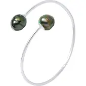 Diadema - Armband - Du & Ich - Silber - 2 echte Tahiti-Perlen