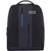 Piquadro Urban Leather Computer Backpack 14" black/grey