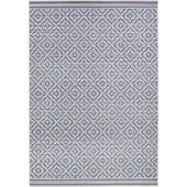 Home Collection Teppich "Raute" Gr. 4, blau, B:160cm H:8mm L:230cm, Kunstfaser, Teppiche, Teppich, In-& Outdoor, Wetterfest, Balkon, Läufer, Wohnzimmer, Terrasse, Raute
