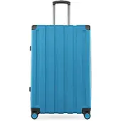 Hauptstadtkoffer - Q-Damm - Großer Koffer Trolley Hartschalenkoffer XXL Erweiterung, expandable Suitcase 77cm, 133 Liter,Cyanblau