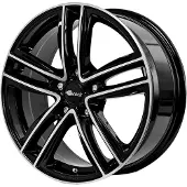 RC Design 18 Zoll Alufelge RC27 18"x7" 5x100 PCD ET47 57,1mm Felge Schwarz Frontpoliert