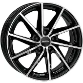 Alutec 15 Zoll Alufelge Singa 15"x6" 4x108 PCD ET47.5 63.40mm Felge Matt Schwarz Frontpoliert