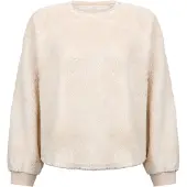 Hunkemoller Langärmeliges Fluffy-Fleece-Top Beige