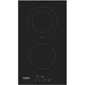 Whirlpool WRD 6030 B, Schwarz, Integriert, 30 cm, Keramik, Glas, 2 Zone(n)