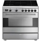 Smeg Concert BG91IX2 Küchenherd Range Cooker (Kochherd) Zonen-Induktionskochfeld Edelstahl A