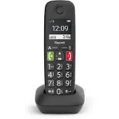 Gigaset E290HX, Analoges/DECT-Telefon, Kabelloses Mobilteil, 150 Eintragungen, Anrufer-Identifikation, Schwarz