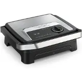 Tefal Inicio Adjust GC272D10, Schwarz, Edelstahl, Rechteckig, Drehregler, Feuerrost, 290 x 260 mm, 1 Zone(n)