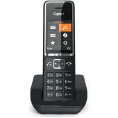 Gigaset Comfort 550, Analoges Telefon, Kabelloses Mobilteil, Freisprecheinrichtung, 200 Eintragungen, Anrufer-Identifikation, Schwarz