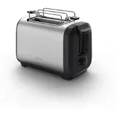 Tefal Subito TT5S1DE0, 2 Scheibe(n), Schwarz, Edelstahl, Edelstahl, Tasten, Niveau, Drehregler, 1300 W, 286 mm