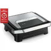 Tefal Inicio Classic Inox GC271D10, Schwarz, Edelstahl, Rechteckig, Feuerrost, 290 x 260 mm, 1 Zone(n), Scharnier
