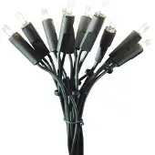 Konstsmide - LED Minilichterkette, 100 warm weiße Dioden, 230V, Innen, grünes Kabel - 6304-100