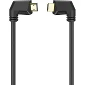 Hama HDMI Cable Ethernet Angled Gold Black 1.5m
