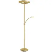 LUCANDE Anniki LED Stehleuchte Brass - , Anniki, dimmbar, Gold / Messing, für Wohnzimmer, Metall, Modern