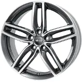 RC Design 18 Zoll Alufelge RC29 18"x8" 5x112 PCD ET47 66,6mm Felge Grau Frontpoliert