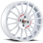 OZ RACING ALUFELGE SUPERTURISMO WRC 6.5x15 4x100 ET 43 RACE WHITE RED LETTERING