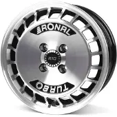 Ronal 15 Zoll Alufelge R10 TURBO 15"x7,0" 4x100 PCD ET37 68,0mm Felge Schwarz Frontpoliert