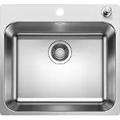BLANCO Spüle SUPRA 500-IF/A R12 mit Ablauffernbedienung - Zugknopf / ab 60 cm Schrankbreite