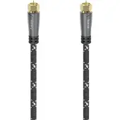 Hama SAT-Anschlusskabel, F-Stecker - F-Stecker, Metall, vergoldet, 1,5 m, 120 dB