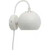Frandsen Ball Wandleuchte Matt White - , Ball Magnet, Weiß, für Wohnzimmer, Metall, Design