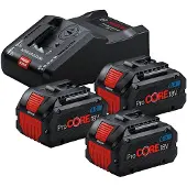 Bosch 0615A5004Y Ladegerät mit Akku 3x8Ah 18V Li-Ion