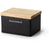 Continenta Vorratsdose Keramik, schwarz 17,5x13,5x11 cm 3750 4017167375007