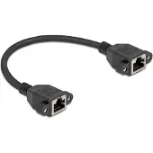 DeLOCK 90782, 0,25 m, Cat6a, S/FTP (S-STP), RJ-45, RJ-45, Schwarz