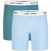 Happy Shorts 2er-Set: Boxershorts in Grün/ Hellblau | Gr.: XL