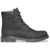 Timberland für Damen. TB18658A0011 Lederstiefel 6 Zoll schwarz (35.5 W), Wohnung, Schnürsenkel, Lässig