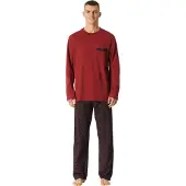 Schiesser Pyjama Comfort in Dunkelrot | Gr.: 52