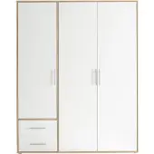 Die Möbelfundgrube Kleiderschrank weiß - Sonoma Eiche - 155 cm - VALBORG