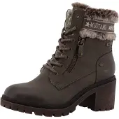Mustang Shoes Winterstiefelette "Leila" Winterstiefel mit Kunstfellkragen und Blockabsatz
