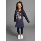 Kidsworld Langarmshirt "PFERD" Langarm, ausgestellter Schnitt, bedruckt, Rundhalsausschnitt